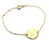 AZU - pulsera personalizable medalla dorada 15mm